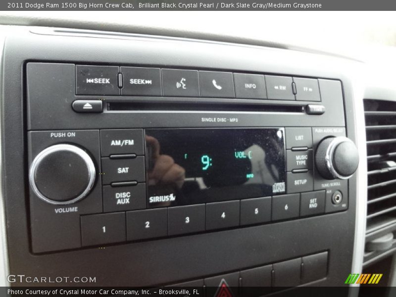 Brilliant Black Crystal Pearl / Dark Slate Gray/Medium Graystone 2011 Dodge Ram 1500 Big Horn Crew Cab