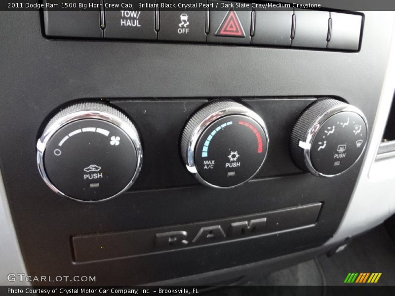 Brilliant Black Crystal Pearl / Dark Slate Gray/Medium Graystone 2011 Dodge Ram 1500 Big Horn Crew Cab