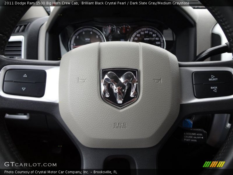Brilliant Black Crystal Pearl / Dark Slate Gray/Medium Graystone 2011 Dodge Ram 1500 Big Horn Crew Cab