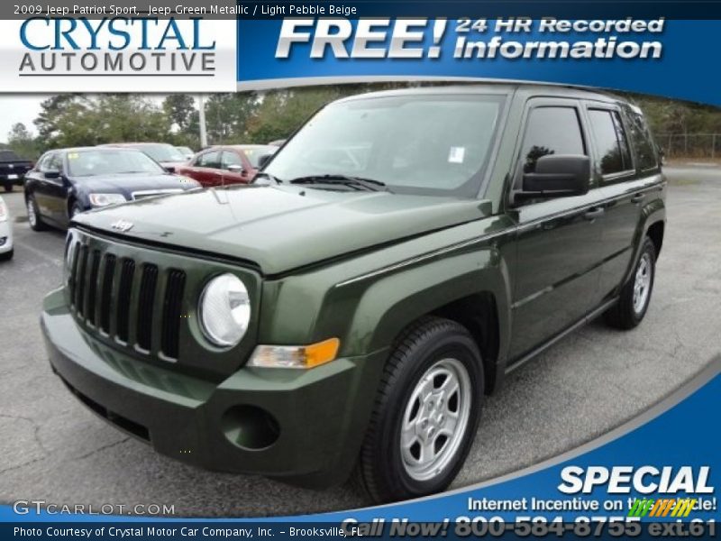 Jeep Green Metallic / Light Pebble Beige 2009 Jeep Patriot Sport