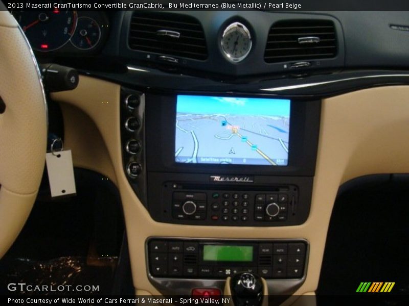 Blu Mediterraneo (Blue Metallic) / Pearl Beige 2013 Maserati GranTurismo Convertible GranCabrio