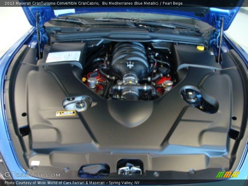 Blu Mediterraneo (Blue Metallic) / Pearl Beige 2013 Maserati GranTurismo Convertible GranCabrio