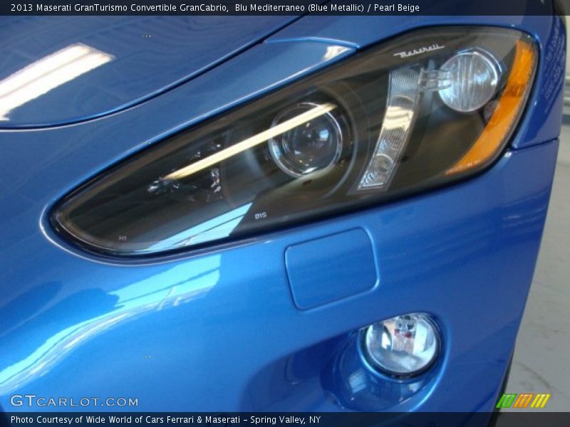 Blu Mediterraneo (Blue Metallic) / Pearl Beige 2013 Maserati GranTurismo Convertible GranCabrio