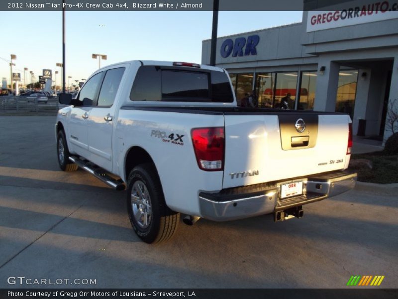 Blizzard White / Almond 2012 Nissan Titan Pro-4X Crew Cab 4x4