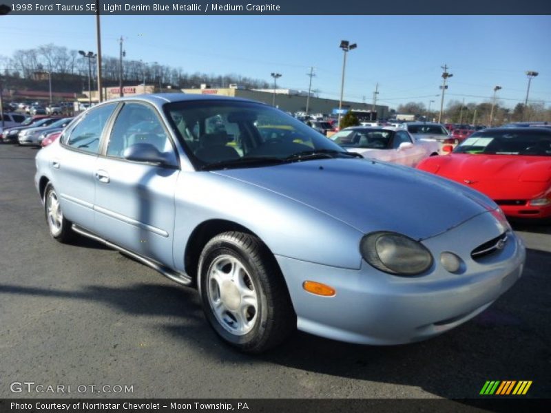 Light Denim Blue Metallic / Medium Graphite 1998 Ford Taurus SE