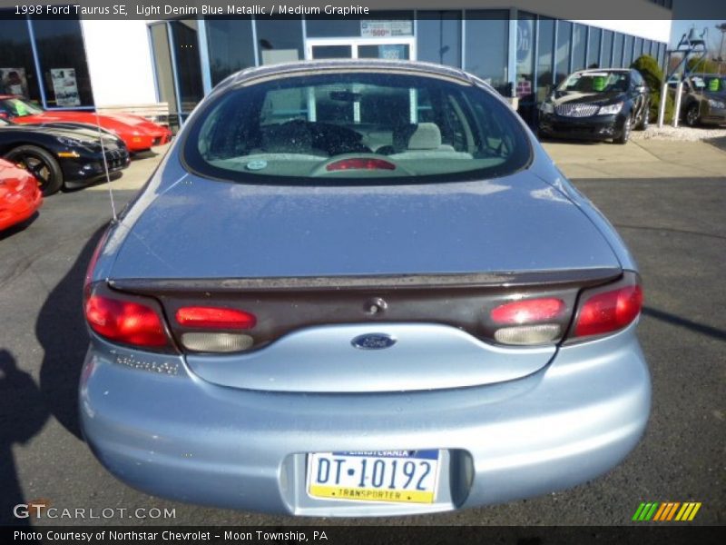 Light Denim Blue Metallic / Medium Graphite 1998 Ford Taurus SE