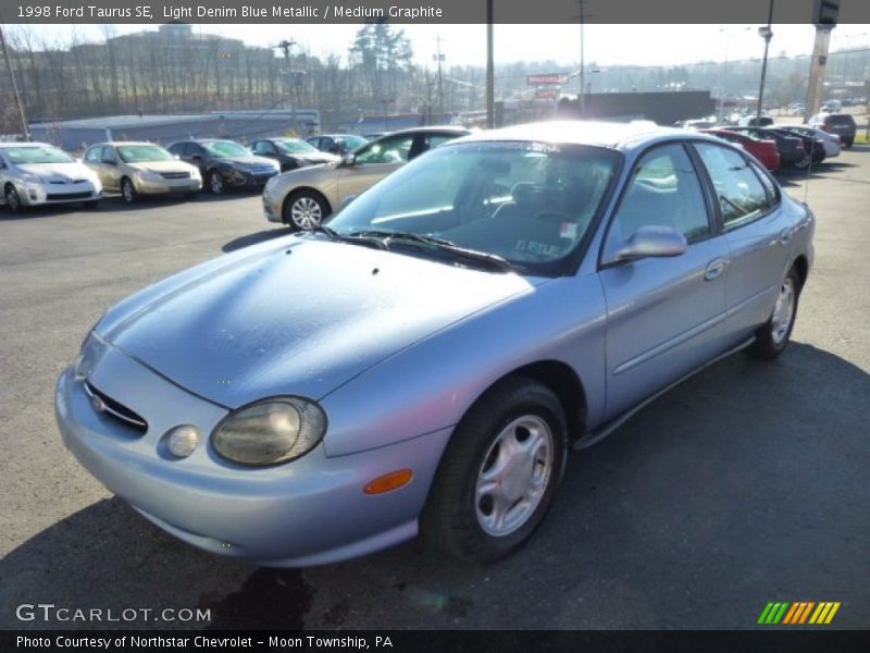 Light Denim Blue Metallic / Medium Graphite 1998 Ford Taurus SE