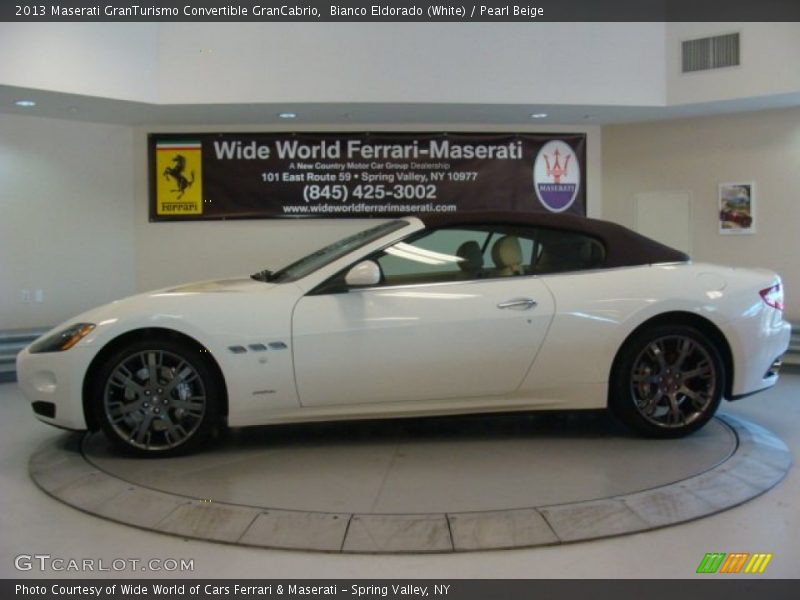 Bianco Eldorado (White) / Pearl Beige 2013 Maserati GranTurismo Convertible GranCabrio