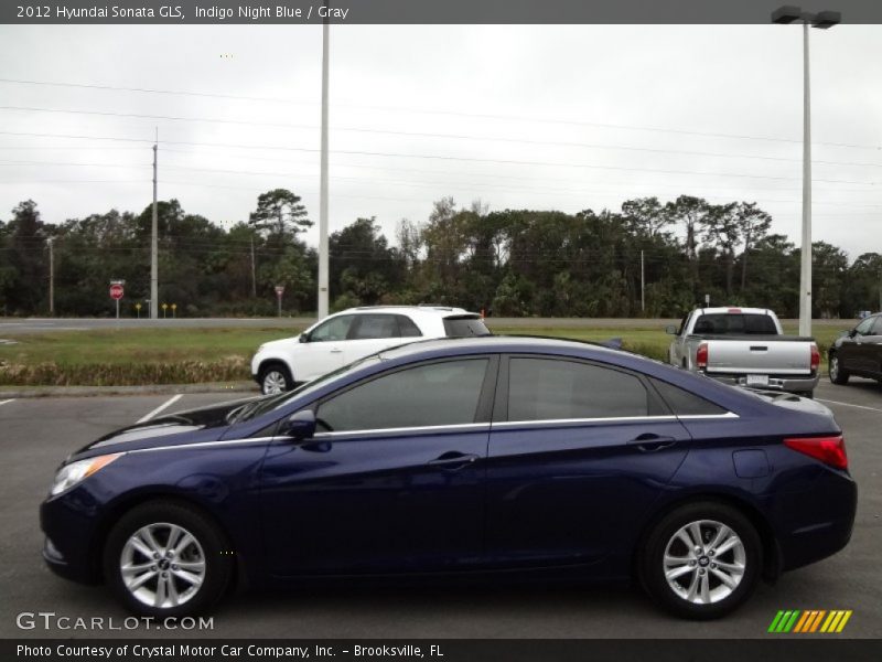 Indigo Night Blue / Gray 2012 Hyundai Sonata GLS