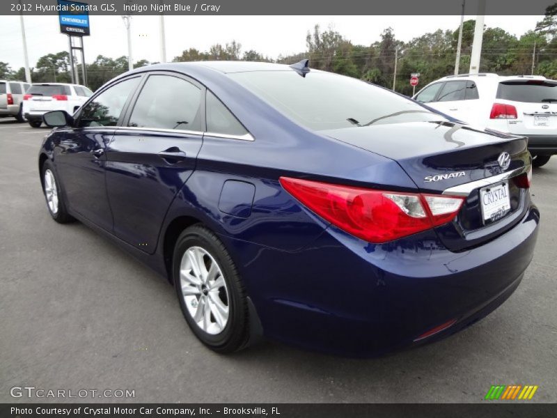 Indigo Night Blue / Gray 2012 Hyundai Sonata GLS