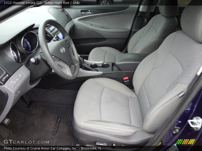Indigo Night Blue / Gray 2012 Hyundai Sonata GLS