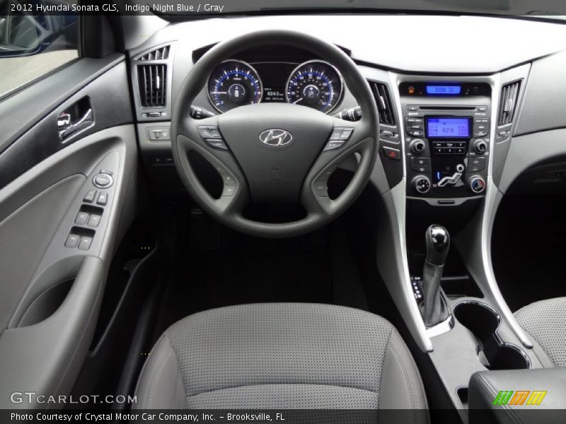Indigo Night Blue / Gray 2012 Hyundai Sonata GLS