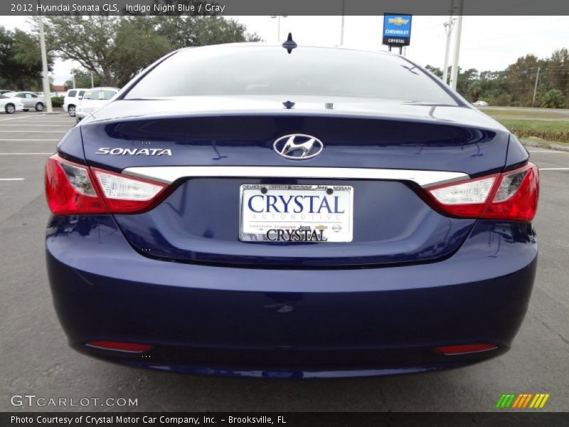 Indigo Night Blue / Gray 2012 Hyundai Sonata GLS