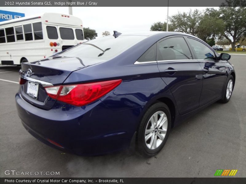 Indigo Night Blue / Gray 2012 Hyundai Sonata GLS