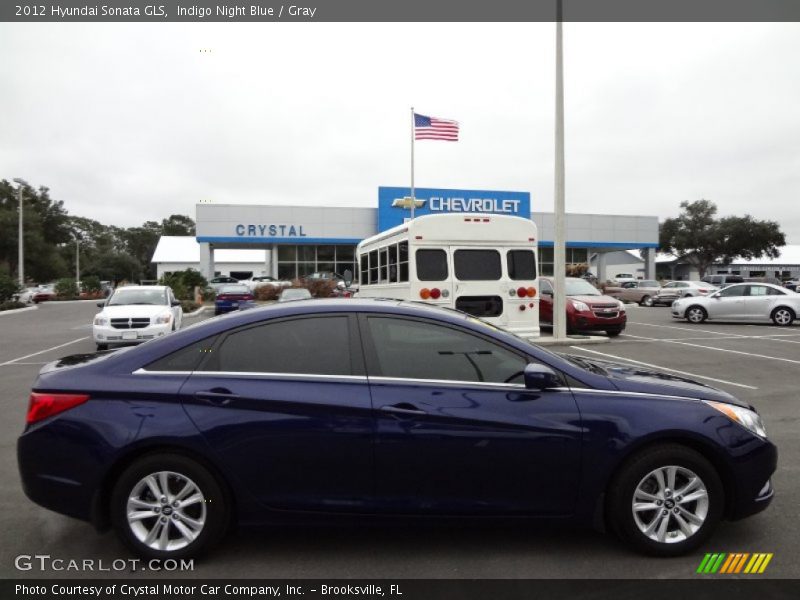 Indigo Night Blue / Gray 2012 Hyundai Sonata GLS