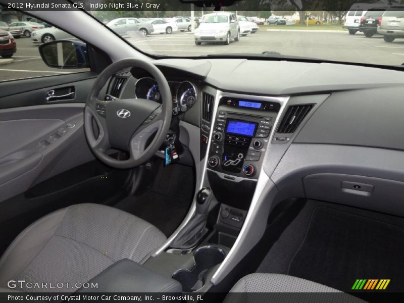 Indigo Night Blue / Gray 2012 Hyundai Sonata GLS