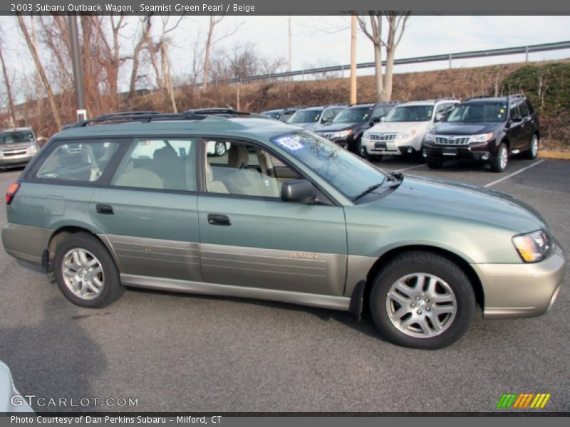 Seamist Green Pearl / Beige 2003 Subaru Outback Wagon