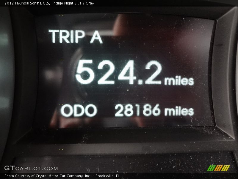 Indigo Night Blue / Gray 2012 Hyundai Sonata GLS