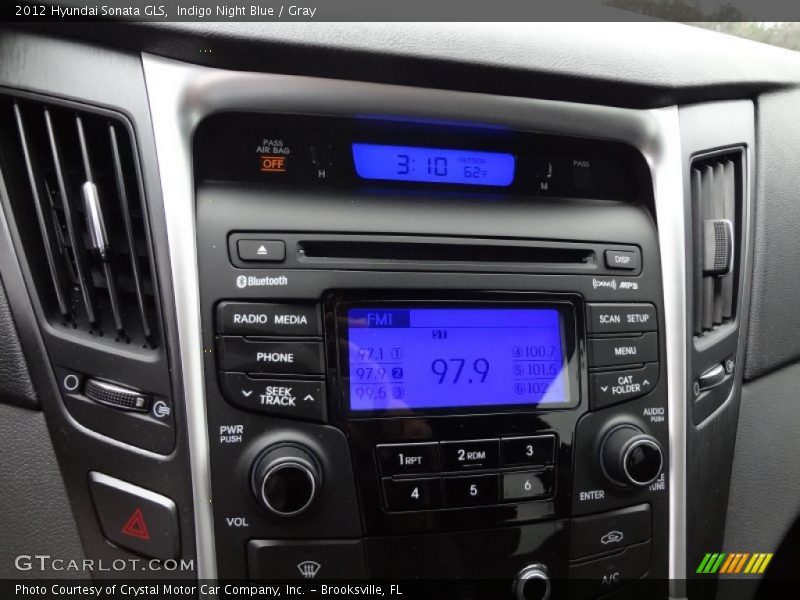 Indigo Night Blue / Gray 2012 Hyundai Sonata GLS