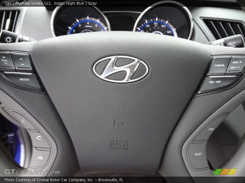 Indigo Night Blue / Gray 2012 Hyundai Sonata GLS