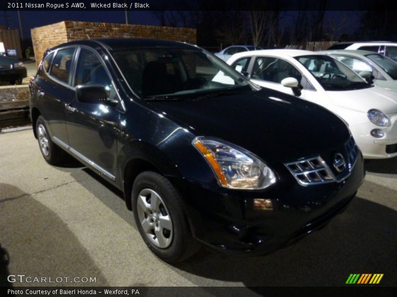 Wicked Black / Black 2011 Nissan Rogue S AWD
