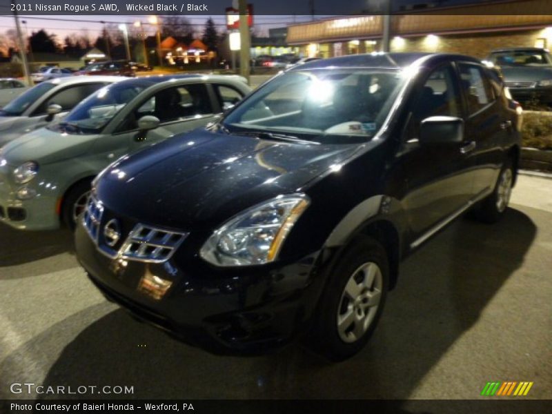 Wicked Black / Black 2011 Nissan Rogue S AWD