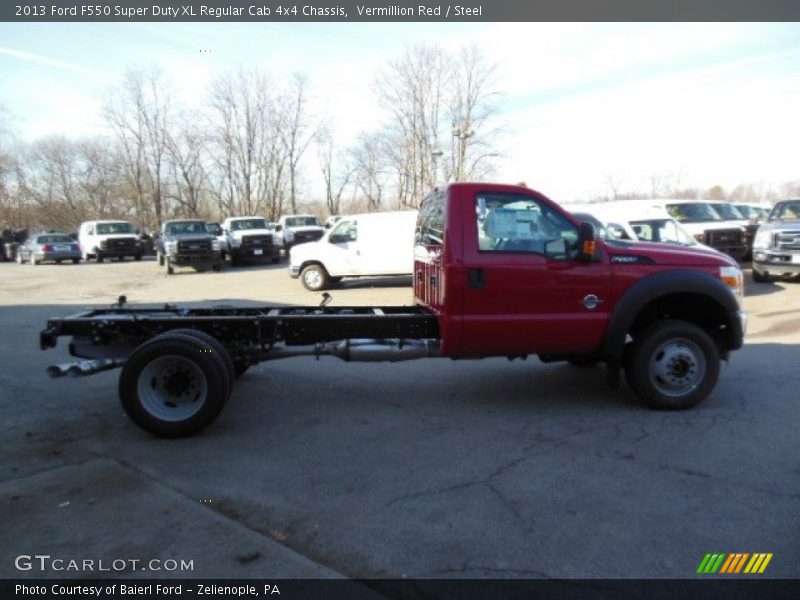 Vermillion Red / Steel 2013 Ford F550 Super Duty XL Regular Cab 4x4 Chassis