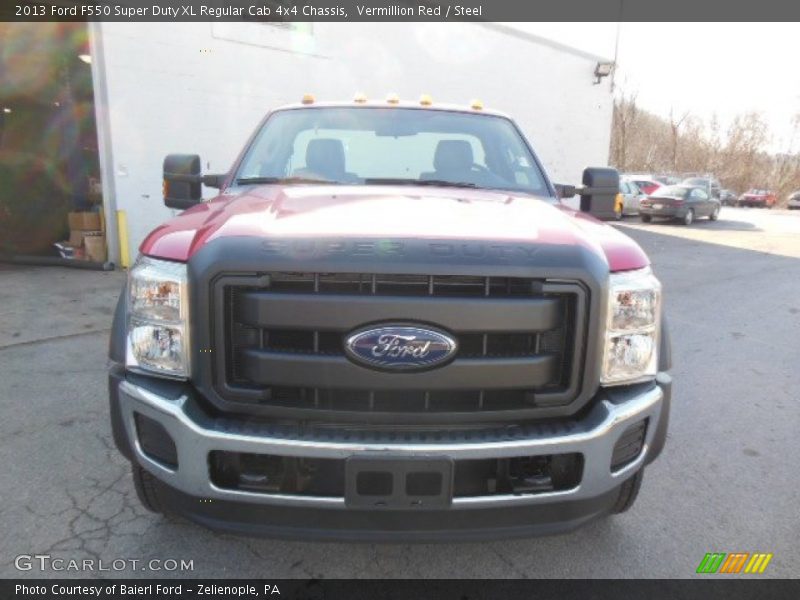 Vermillion Red / Steel 2013 Ford F550 Super Duty XL Regular Cab 4x4 Chassis