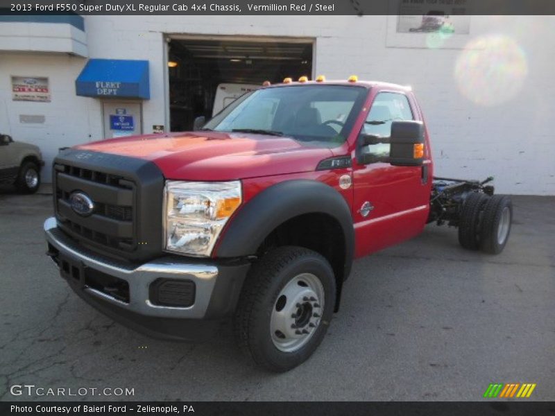 Vermillion Red / Steel 2013 Ford F550 Super Duty XL Regular Cab 4x4 Chassis