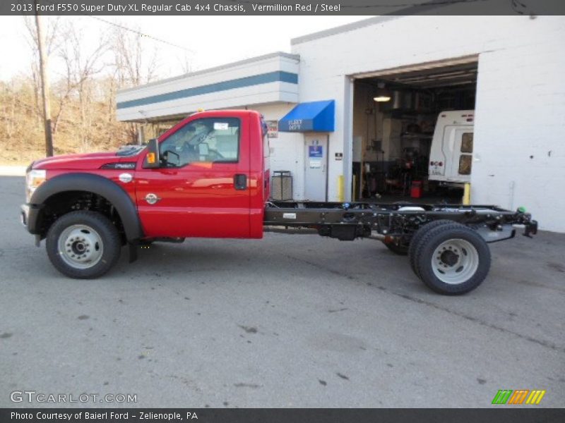  2013 F550 Super Duty XL Regular Cab 4x4 Chassis Vermillion Red
