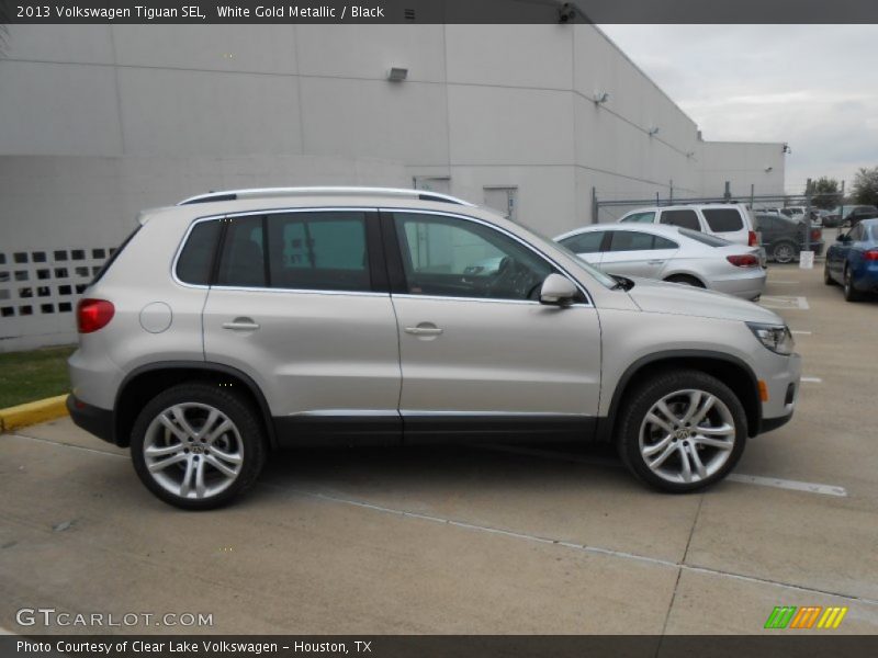 White Gold Metallic / Black 2013 Volkswagen Tiguan SEL