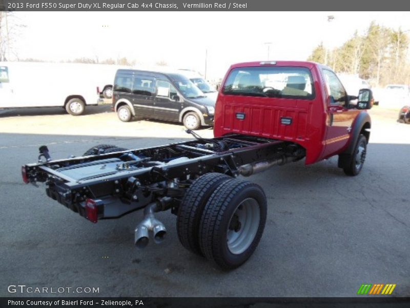 Vermillion Red / Steel 2013 Ford F550 Super Duty XL Regular Cab 4x4 Chassis