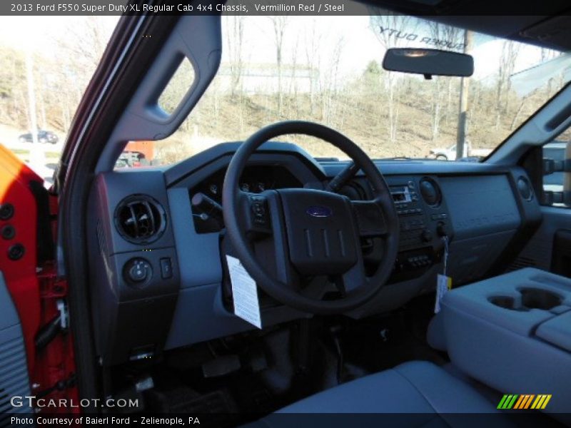 Vermillion Red / Steel 2013 Ford F550 Super Duty XL Regular Cab 4x4 Chassis
