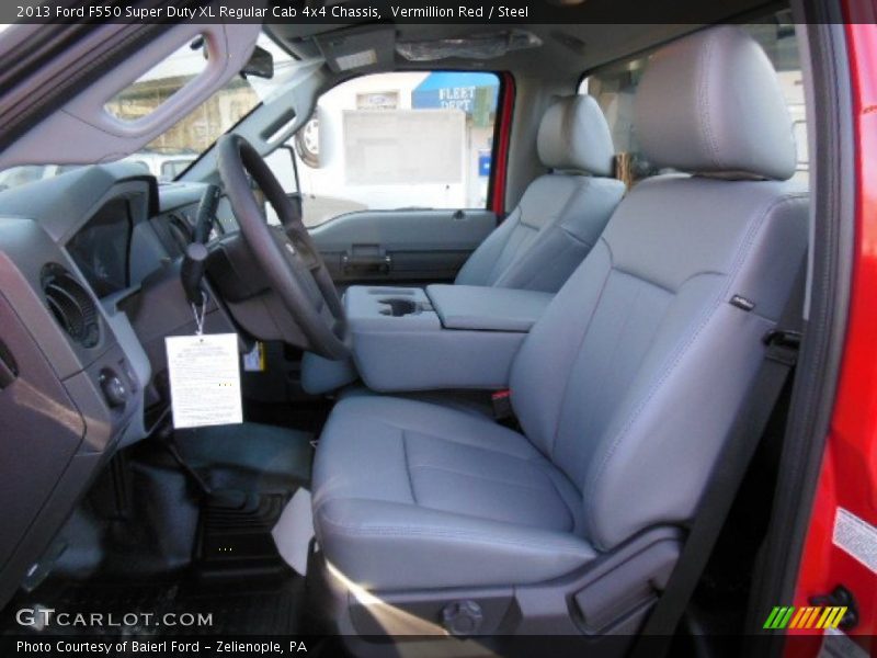 Front Seat of 2013 F550 Super Duty XL Regular Cab 4x4 Chassis