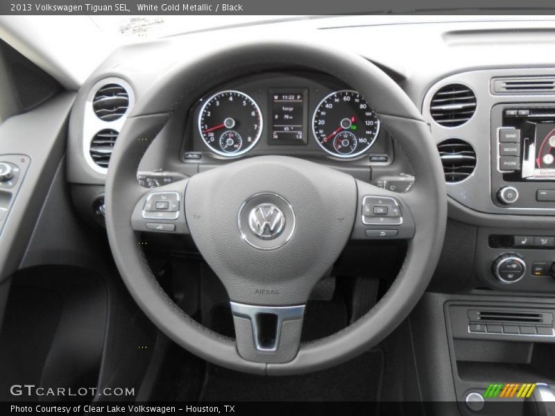 White Gold Metallic / Black 2013 Volkswagen Tiguan SEL
