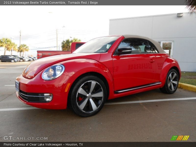 Tornado Red / Beige 2013 Volkswagen Beetle Turbo Convertible