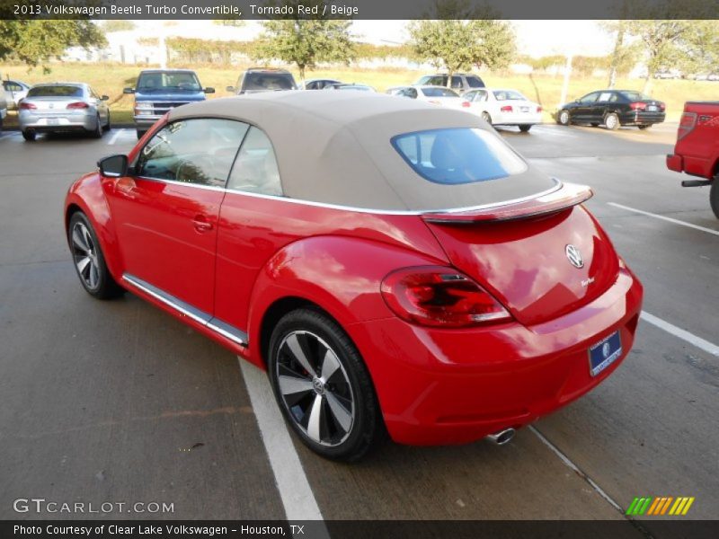 Tornado Red / Beige 2013 Volkswagen Beetle Turbo Convertible