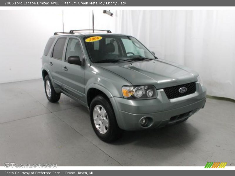Titanium Green Metallic / Ebony Black 2006 Ford Escape Limited 4WD