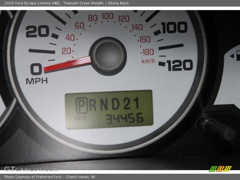Titanium Green Metallic / Ebony Black 2006 Ford Escape Limited 4WD