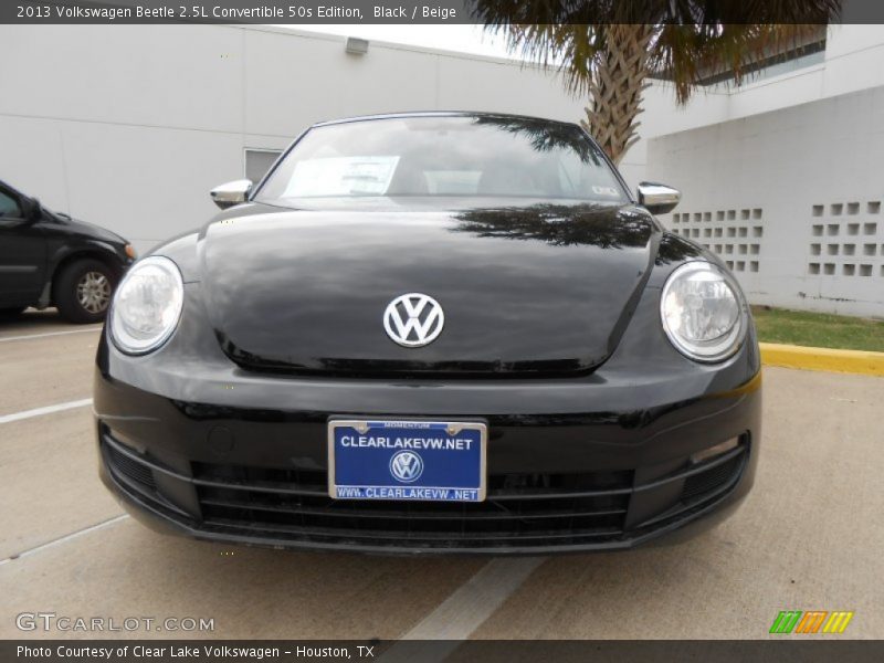 Black / Beige 2013 Volkswagen Beetle 2.5L Convertible 50s Edition
