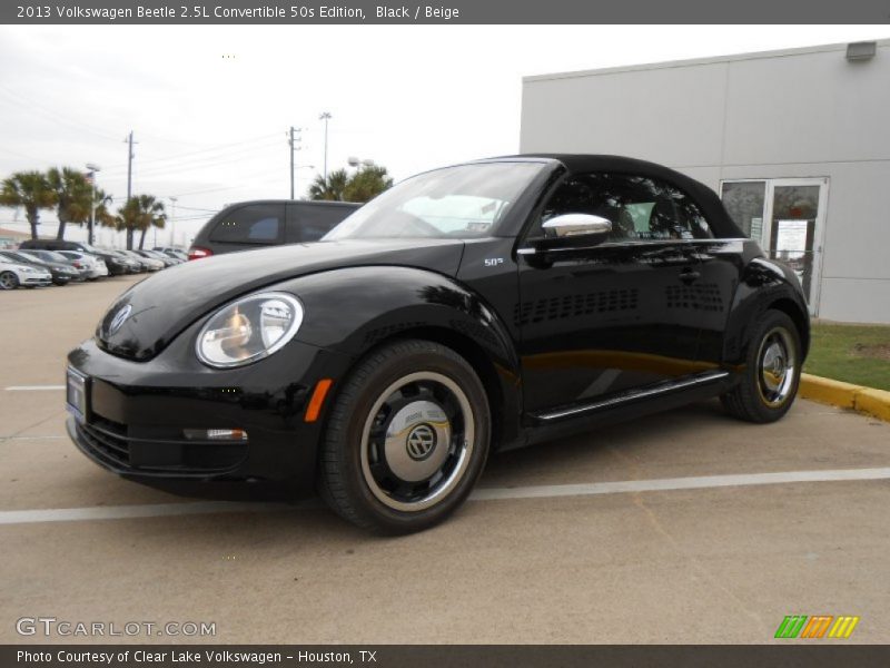 Black / Beige 2013 Volkswagen Beetle 2.5L Convertible 50s Edition
