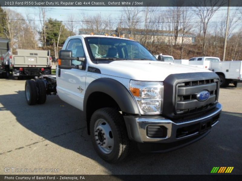 Front 3/4 View of 2013 F550 Super Duty XL Regular Cab 4x4 Chassis