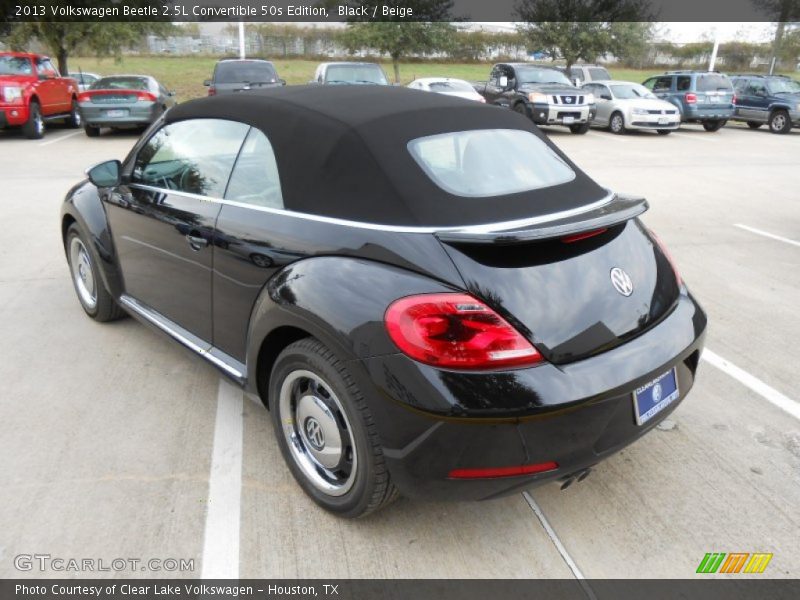 Black / Beige 2013 Volkswagen Beetle 2.5L Convertible 50s Edition