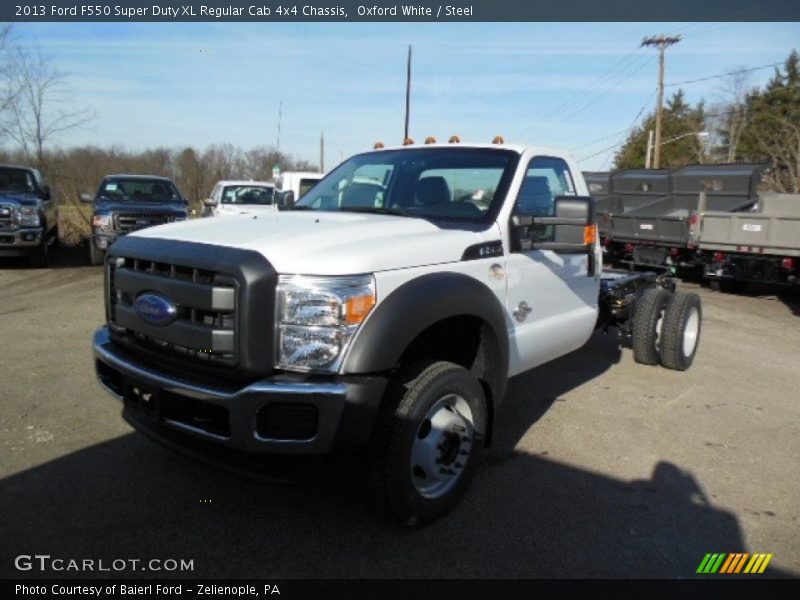 Oxford White / Steel 2013 Ford F550 Super Duty XL Regular Cab 4x4 Chassis
