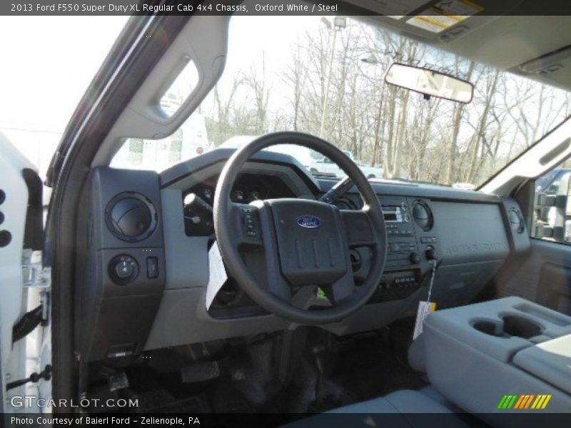 Oxford White / Steel 2013 Ford F550 Super Duty XL Regular Cab 4x4 Chassis