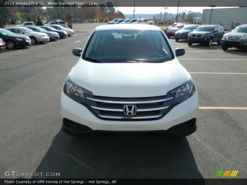 White Diamond Pearl / Gray 2013 Honda CR-V LX