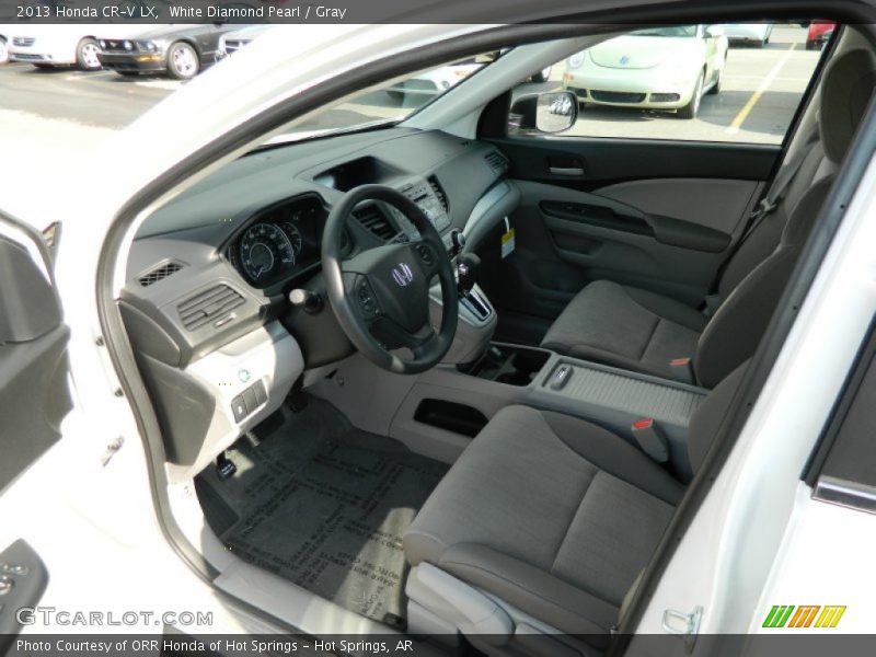 White Diamond Pearl / Gray 2013 Honda CR-V LX
