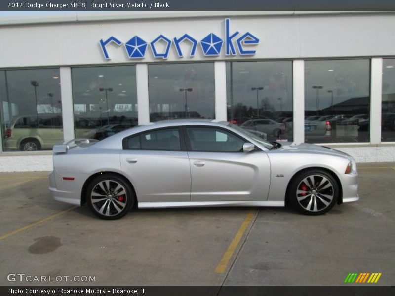 Bright Silver Metallic / Black 2012 Dodge Charger SRT8