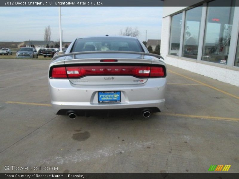 Bright Silver Metallic / Black 2012 Dodge Charger SRT8