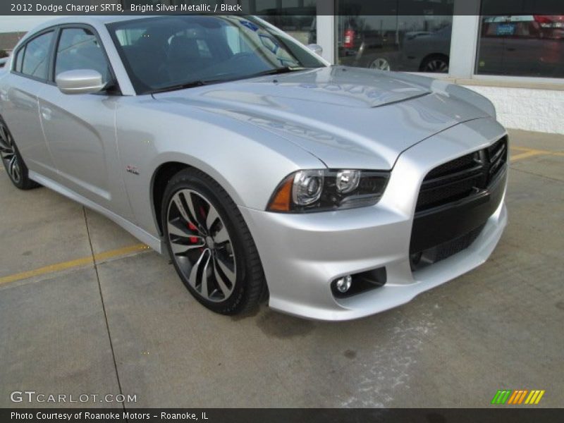 Bright Silver Metallic / Black 2012 Dodge Charger SRT8